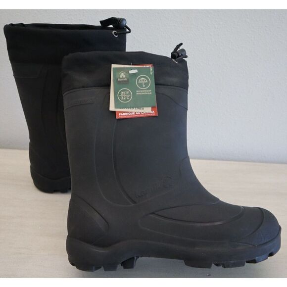 Kamik Men's Sz 6 Women's 7.5 Black Waterproof Insulated Rubber Rain/Snow Boots - Picture 1 of 7